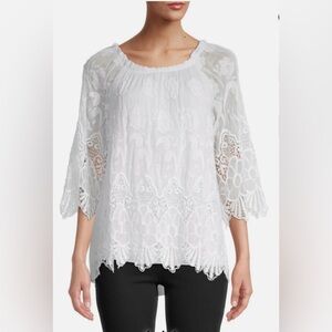 Le Marais Paris Crochet Silk Top